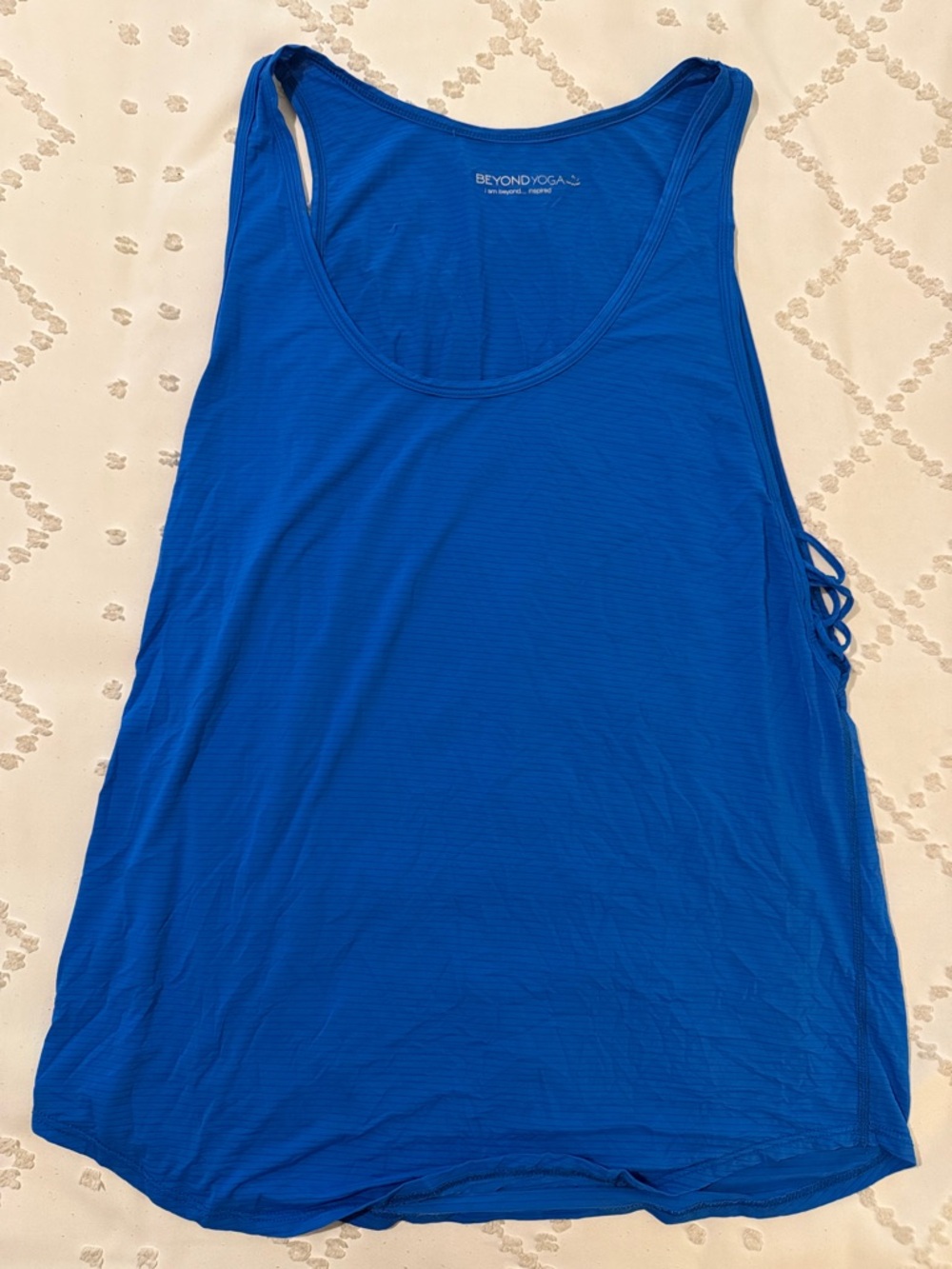 Beyond Yoga Electric Blue Side-Tie Tank Top